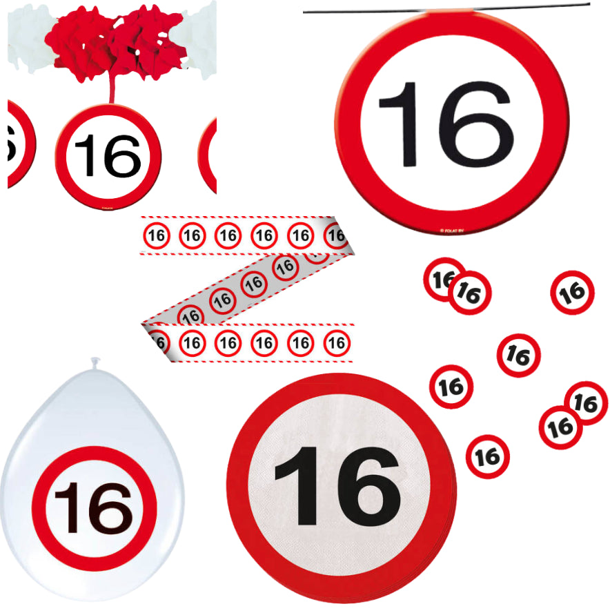 16 Jaar Verkeersbord Pakket
