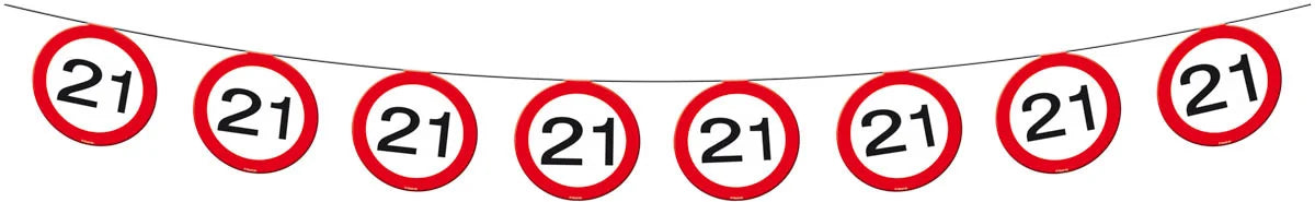 21 Jaar Verkeersbord Slinger -12 meter