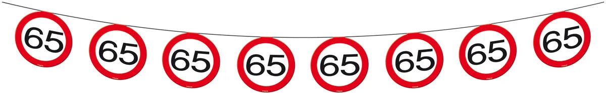65 Jaar Verkeersbord Slinger -12 meter