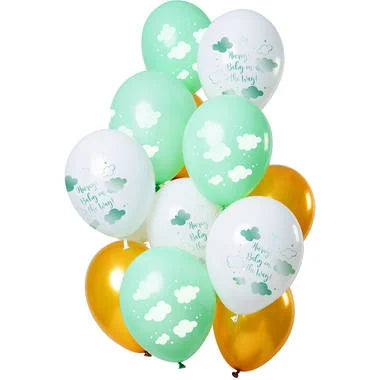 Ballonnen Hooray, Baby On The Way! - 12 stuks