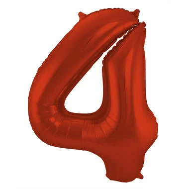 Cijfer Ballon Rood 4 - 86cm - Copy