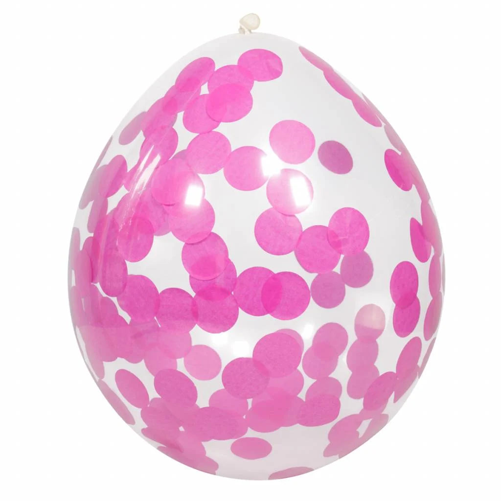 Confetti Ballonnen Roze 30cm - 4 stuks