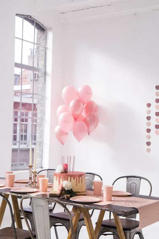 Deluxe Feestpakket Happy Birthday Roze