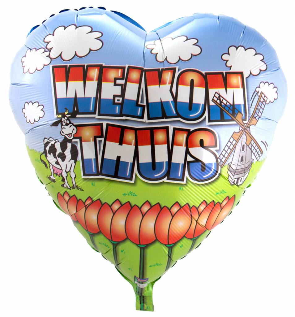 Folie Ballon Welkom Thuis Hart - 74cm