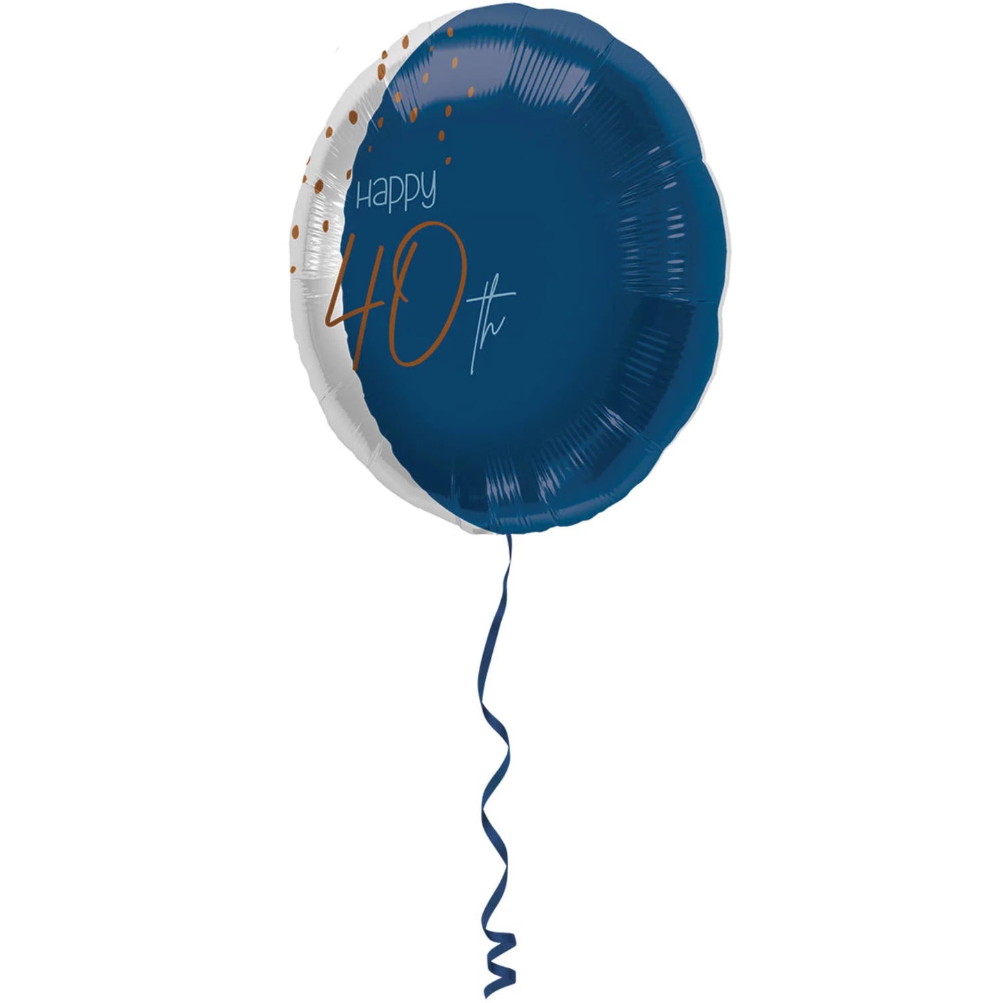 Folieballon Luxe Blauw 40 Jaar 45cm - Per Stuk