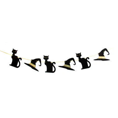 Halloween Papieren Slinger Heks - 3 meter