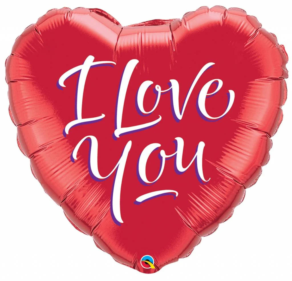 Hartjes Ballon I Love You 46cm - Per Stuk