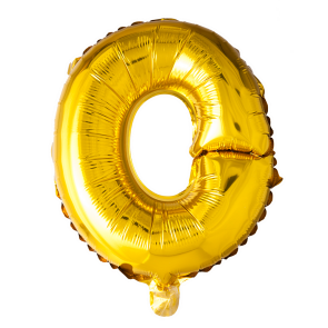 Letter Ballon O Goud - 41cm