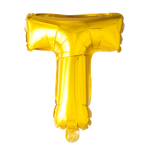 Letter Ballon T Goud - 41cm