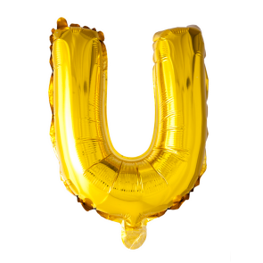 Letter Ballon U Goud - 41cm