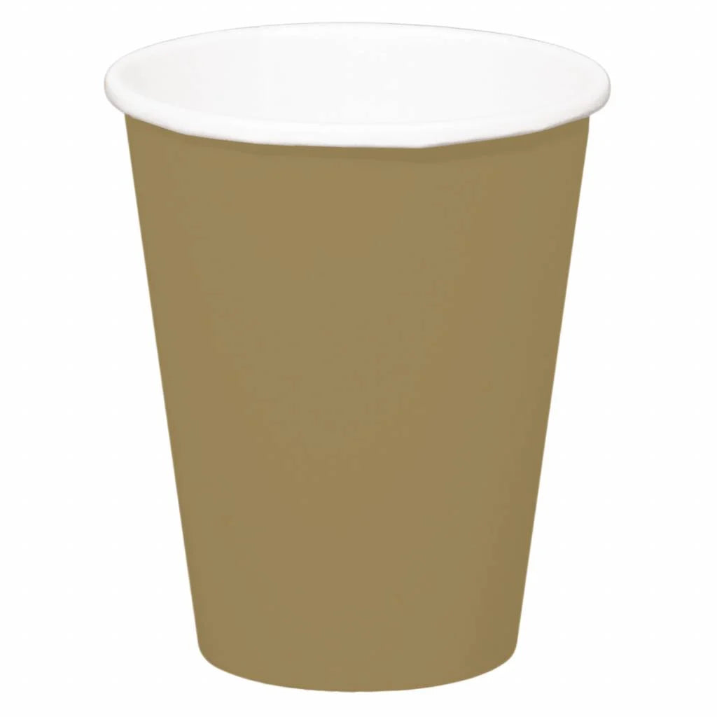 Wegwerp Bekertjes Goud - 8 stuks