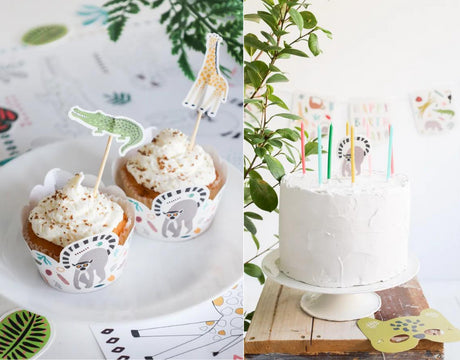 Zoo Party Cupcake Decoratie - 12 stuks