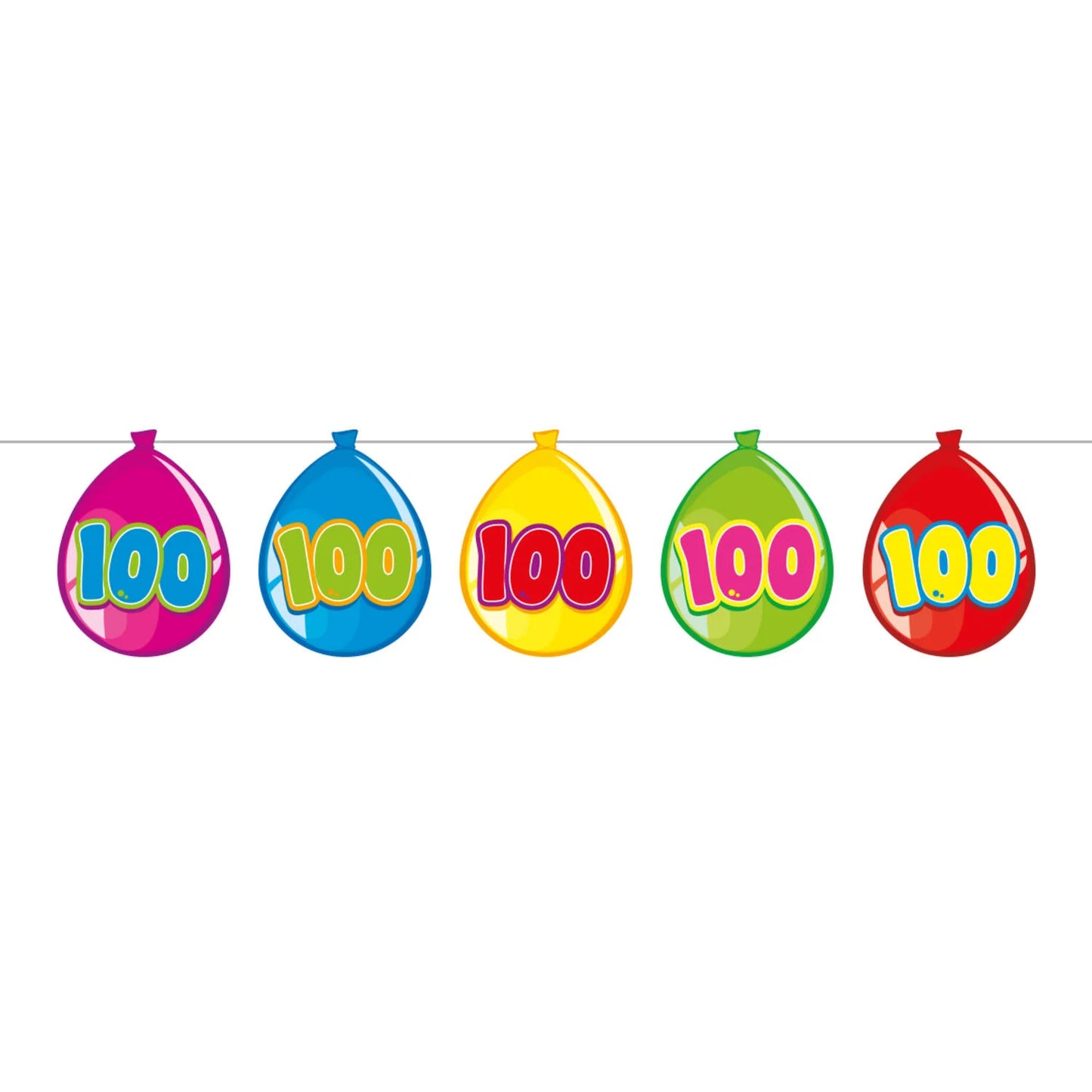 100 jaar vlaggenlijn ballon - 10 meter