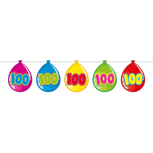 100 jaar vlaggenlijn ballon - 10 meter