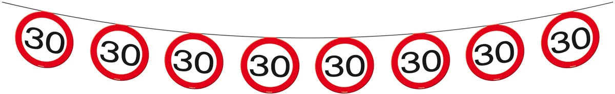 30 Jaar Verkeersbord Slinger -12 meter