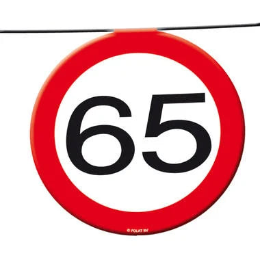 65 Jaar Verkeersbord Slinger -12 meter