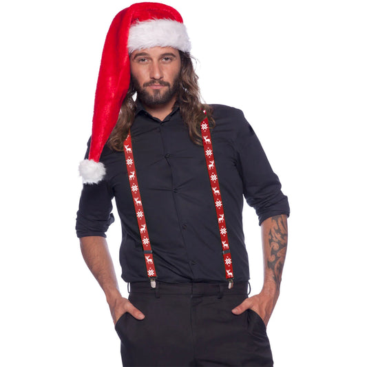 Bretels Kerst Rood Rendier - per stuk