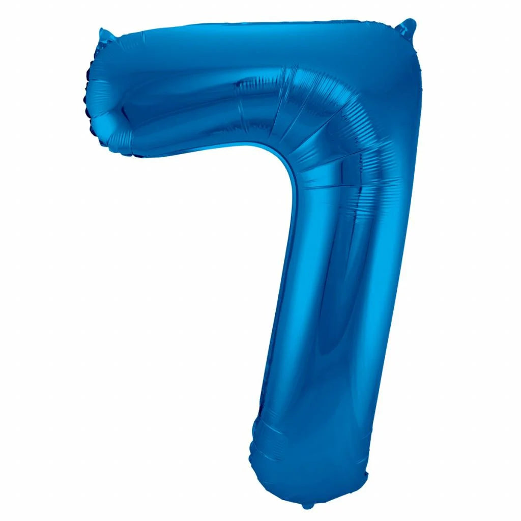 Cijfer Ballon Blauw 7 - 86cm