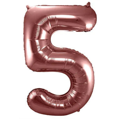 Cijfer Ballon Brons 5 - 86cm