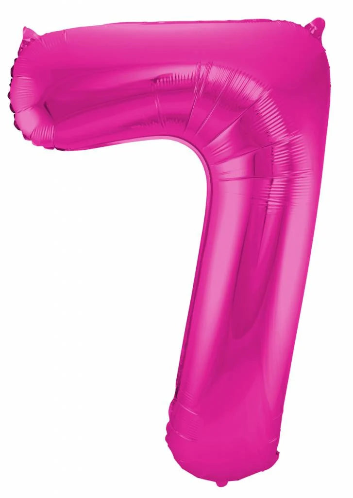 Cijfer Ballon Paars 7 - 86cm