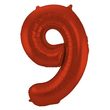 Cijfer Ballon Rood 9 - 86cm