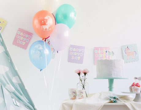 Cupcake Decoratie Unicorn & Rainbows - 12 stuks