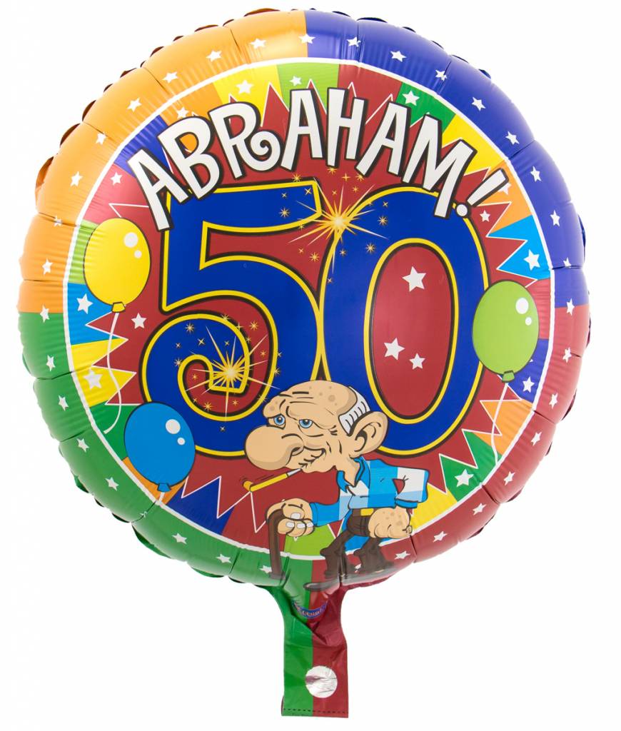 Folie Ballon Abraham 50 Jaar 43cm - per stuk