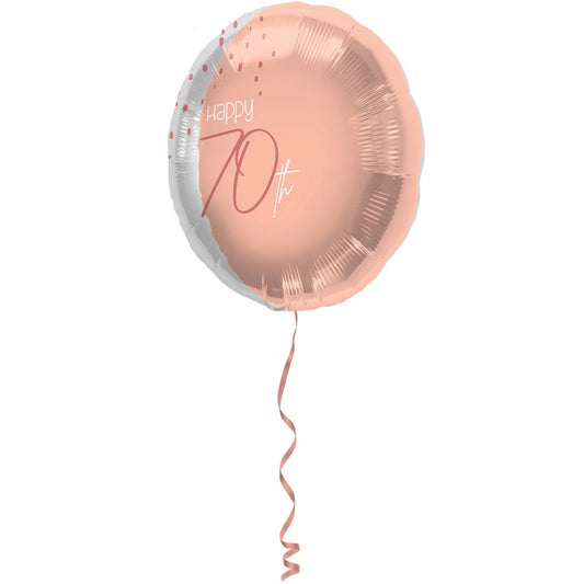 Folieballon Luxe Roze 70 Jaar 45cm - Per Stuk