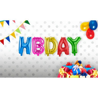 Folieballonnen Set HBDAY