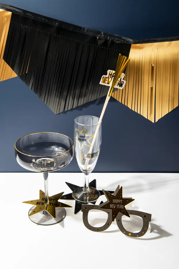 Glas Decoratie Set - BlackGold HNY