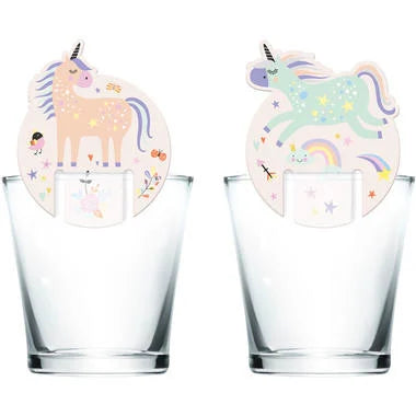 Glasmarkers Unicorns & Rainbows - 6 stuks