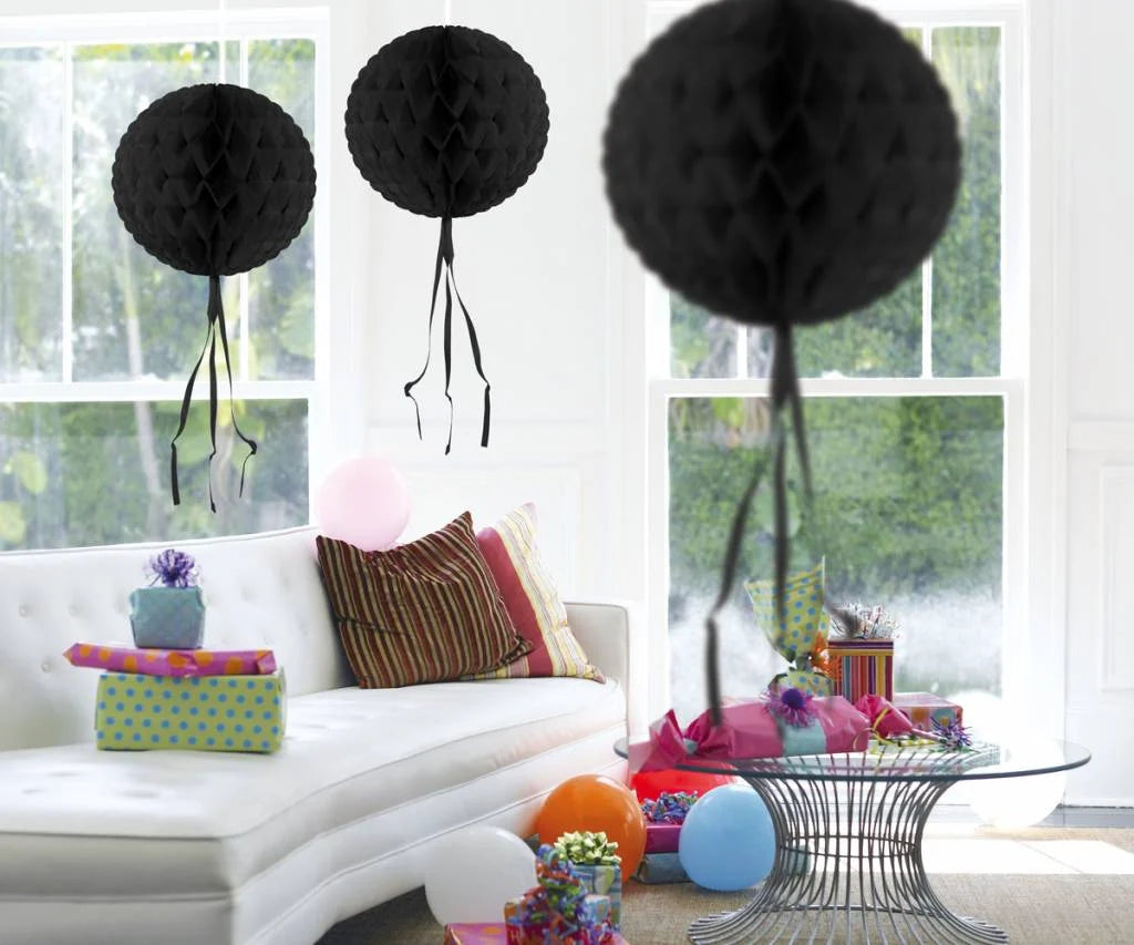Honeycomb Bal Zwart 30 cm - per stuk