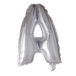 Letter Ballon A Zilver - 41cm