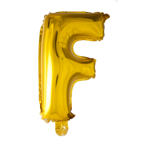 Letter Ballon F Goud - 41cm