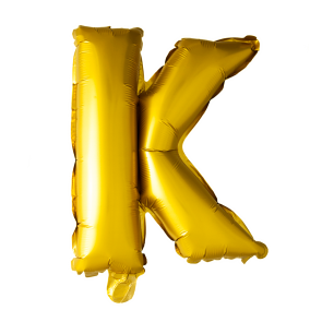 Letter Ballon K Goud - 41cm