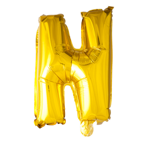 Letter Ballon N Goud - 41cm