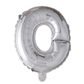 Letter Ballon O Zilver - 41cm