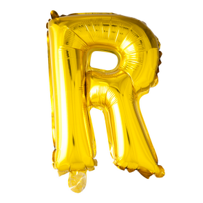 Letter Ballon R Goud - 41cm