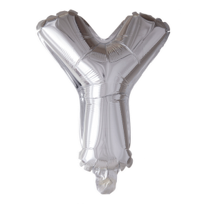 Letter Ballon Y Zilver - 41cm