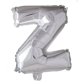 Letter Ballon Z Zilver - 41cm
