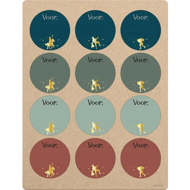 Naamstickers Sint & Piet - 12 stuks