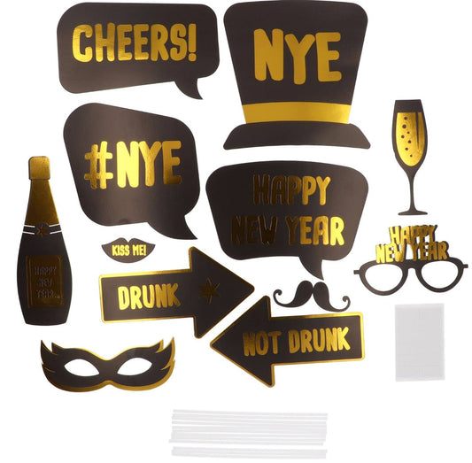 Photobooth Accessoires - BlackGold HNY