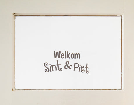 Raamstickers ''Welkom Sint&Piet''
