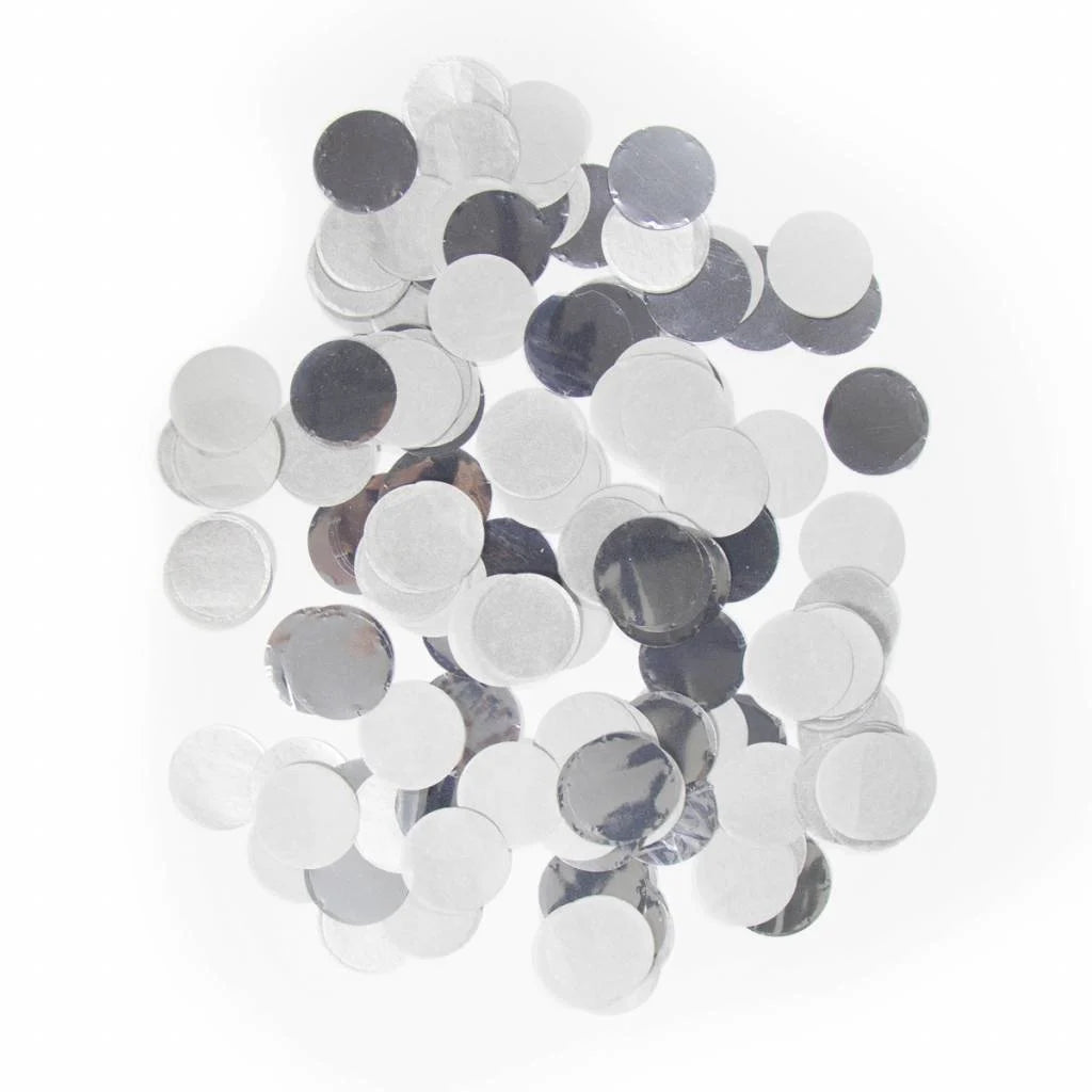 Ronde Confetti Groot Zilver