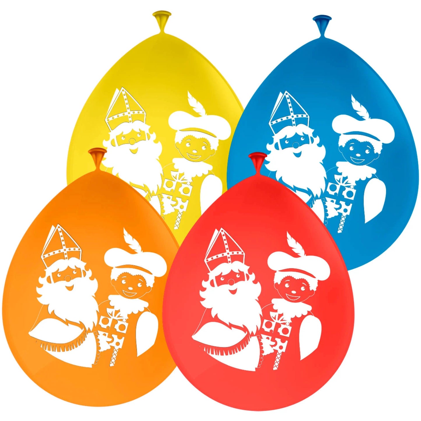 Sint en Piet Ballonnen 30 cm - 8 stuks