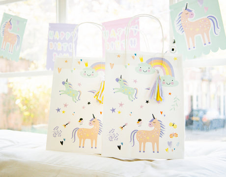 Uitdeelzakjes Unicorns & Rainbows - 6 stuks