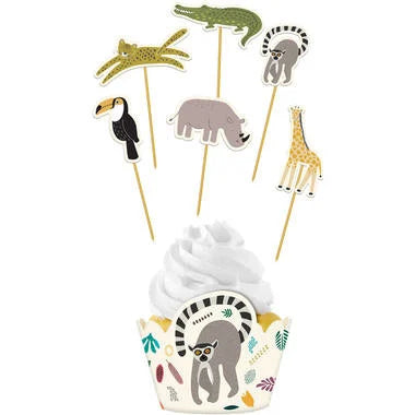 Zoo Party Cupcake Decoratie - 12 stuks
