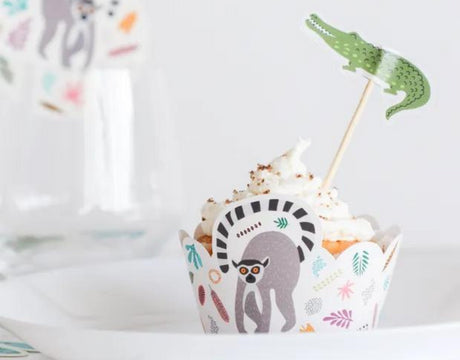 Zoo Party Cupcake Decoratie - 12 stuks